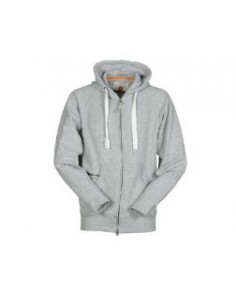 Felpa Full Zip Con Cappuccio Garzata 300Gr