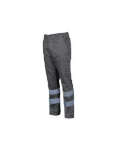 Pantalone Unisex Quadrivalente Con Bande Riflettenti, Twill 260Gr.
