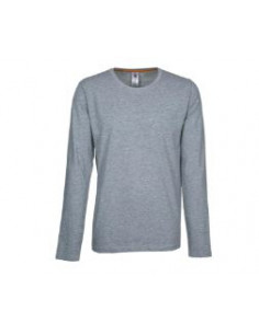 T-Shirt A Girocollo Con Manica Lunga Jersey 165Gr