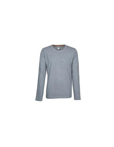 T-Shirt A Girocollo Con Manica Lunga Jersey 165Gr