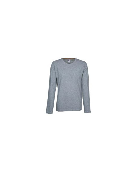 T-Shirt A Girocollo Con Manica Lunga Jersey 165Gr