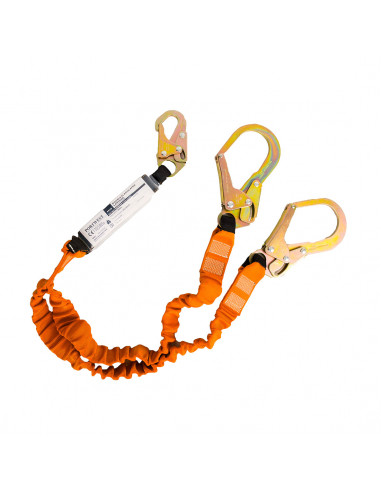 Cordino Doppio per 140 Kg con Assorbitore Nero/Arancio