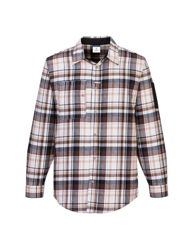 Camicia da lavoro a quadri marrone