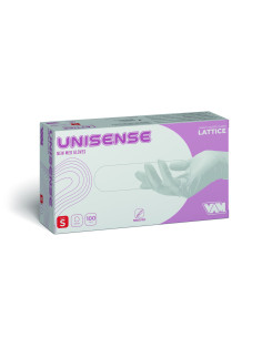 Guanto Monouso Lattice Unisense Bianco  (Conf. 100 pz.)