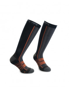 Calzino Lungo Coolmax Bi-Pack Nero/Arancio