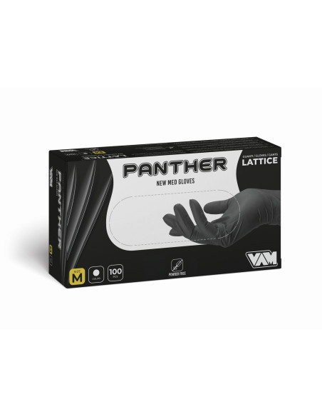 Guanto Monouso Lattice Panther Nero (Conf. 100 pz.)