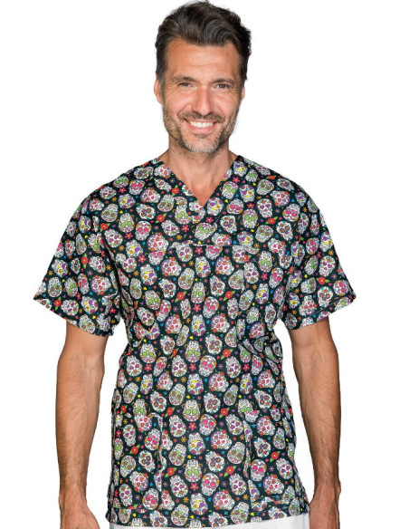 Casacca Collo A V Skull 11 100 % Cotton