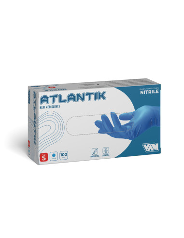 Guanto Monouso Nitrile Atlantik Azzurro 4,6 gr. (Conf. 100 pz.)