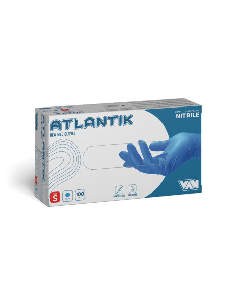 Guanto Monouso Nitrile Atlantik Azzurro 4,6 gr. (Conf. 100 pz.)