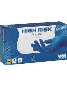 Guanto Monouso Lattice High Risk gr. 18,5 (Conf. 50 pz.)