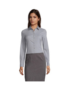 Camicia Donna M/Lunga Cotone Stretch 97% Elestan 3%