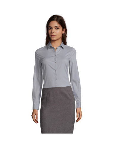 Camicia Donna M/Lunga Cotone Stretch 97% Elestan 3%