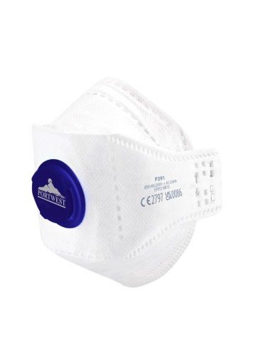 Mascherina EAGLE FFP2 pieghevole con valvola testata Dolomia (Conf. 10 pz.)