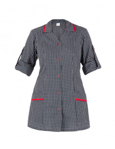 Casacca Primula Quadro Nero 60% Cotone 40% Poliestere gr.100