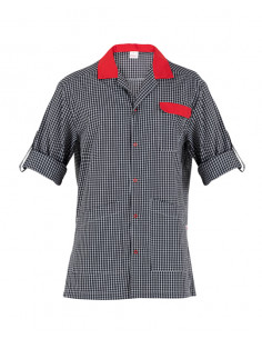 Casacca Ricky Quadro Nero 60% Cotone 40% Poliestere gr.100