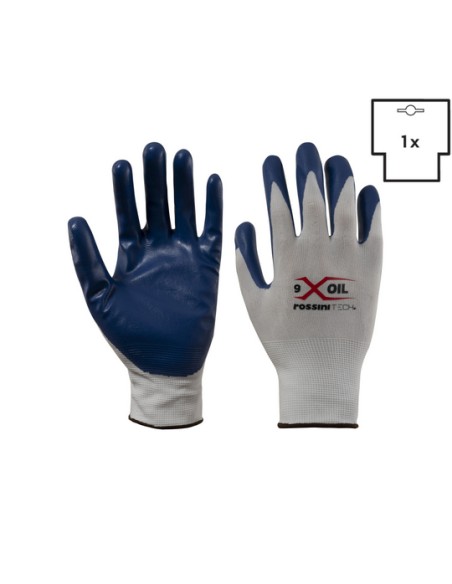 Guanto Leggero Nylon 15g Spalmato in Nitrile Liscio