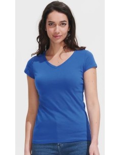 T-Shirt da Donna con Collo a V Moon 150 gr