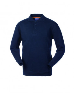 Felpa Collo Polo Blu
