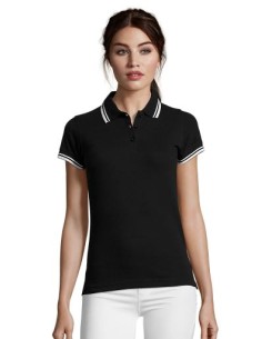 Polo da Donna con Dettagli a Contrasto Piquè 200