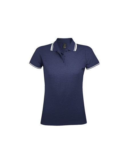 Polo da Donna con Dettagli a Contrasto Piquè 200