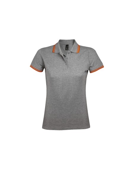 Polo da Donna con Dettagli a Contrasto Piquè 200
