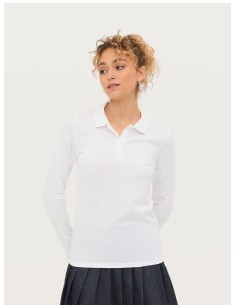 Polo da Donna a Maniche Lunghe Piquè 180