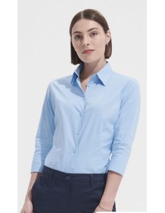 Camicia Donna Maniche 3/4 Elasticizzata Stretch 140