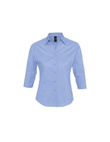 Camicia Donna Maniche 3/4 Elasticizzata Stretch...