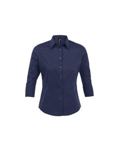 Camicia Donna Maniche 3/4 Elasticizzata Stretch...