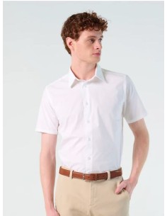 Camicia Uomo Manica Corta Elasticizzata Stretch 140