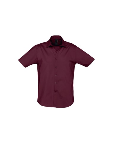 Camicia Uomo Manica Corta Elasticizzata Stretch...