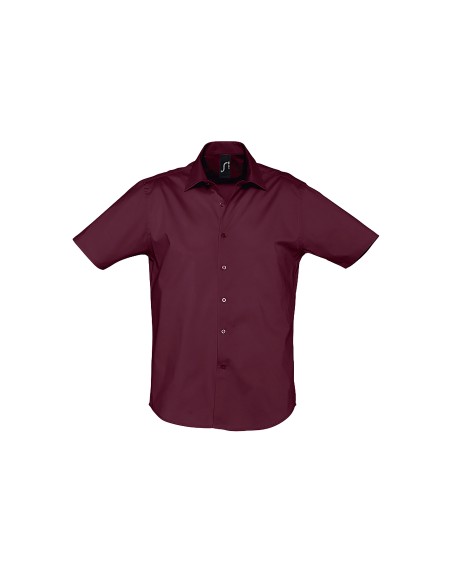 Camicia Uomo Manica Corta Elasticizzata Stretch 140