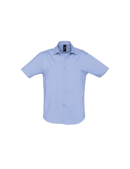 Camicia Uomo Manica Corta Elasticizzata Stretch 140