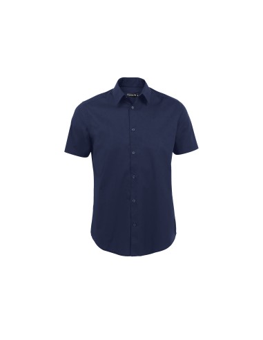 Camicia Uomo Manica Corta Elasticizzata Stretch...