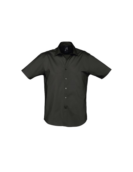 Camicia Uomo Manica Corta Elasticizzata Stretch 140