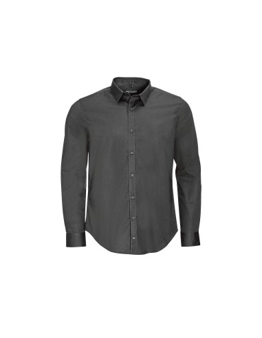 Camicia Uomo Manica Lunga Elasticizzata Stretch...