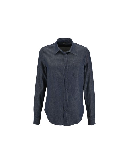 Camicia Donna Manica Lunga Denim 5 once