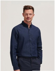 Camicia Uomo Manica Lunga Denim 5 once