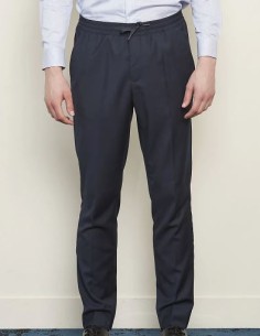 Pantalone con Coulisse da Uomo in Micro Twill