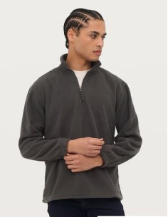 Felpa Unisex in Pile con Mezza Zip 300