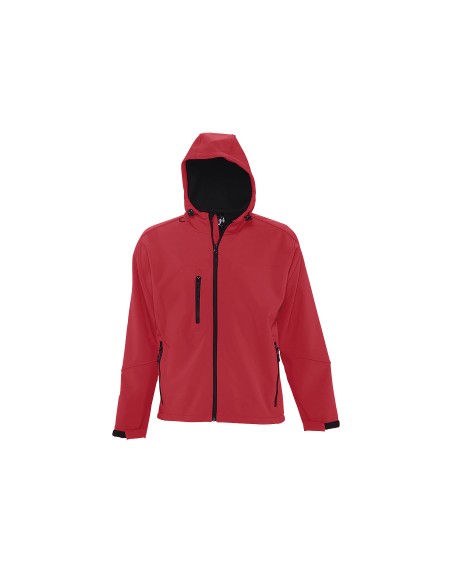 Giacca Softshell da Uomo con Cappuccio e Full Zip Replay