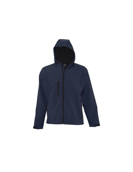 Giacca Softshell da Uomo con Cappuccio e Full Zip Replay