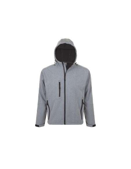 Giacca Softshell da Uomo con Cappuccio e Full Zip Replay
