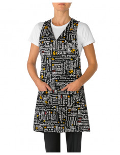Grembiule London - Nero 9Menu 100% Cotone gr.168