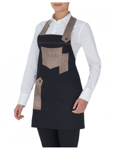 Grembiule Luna - Nero 65% Poliestere 35% Cotone gr.200