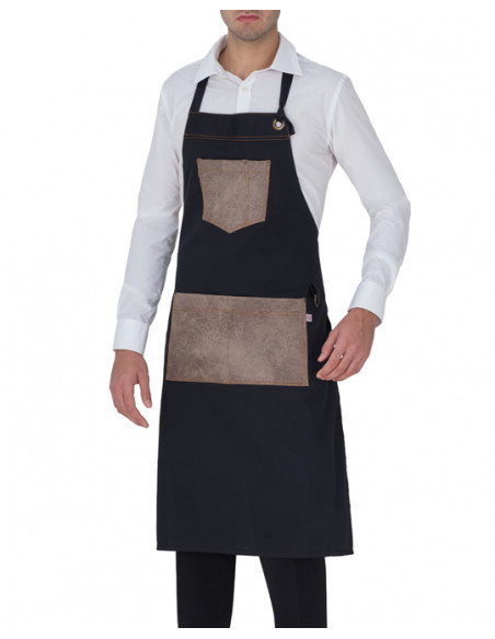 Grembiule Manchester - Nero 65% Poliestere 35% Cotone gr.200