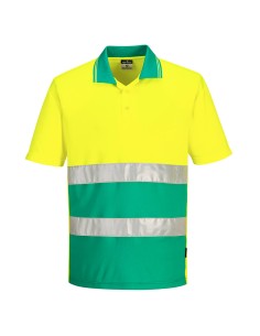 Polo Alta Visibilità con Colore a Contrasto Leggera