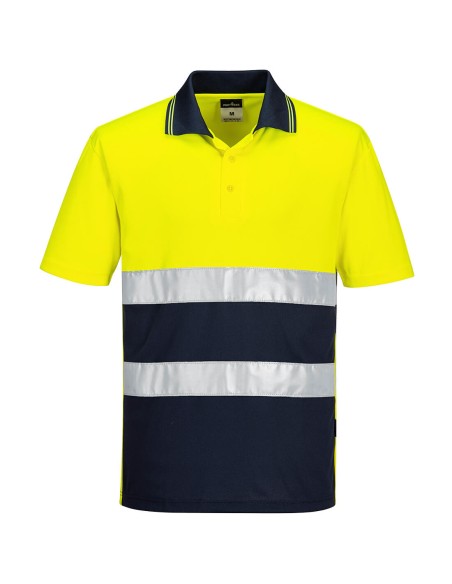 Polo Alta Visibilità con Colore a Contrasto Leggera