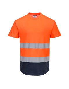 T-Shirt Alta Visibilità Bicolore Misto Cotone e Mesh 2