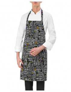 Grembiule Parigi 90*70 - Nero Menu 100% Cotone gr.168